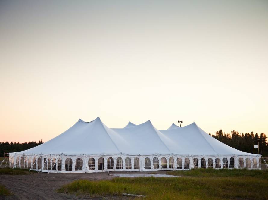 A party or event white tent